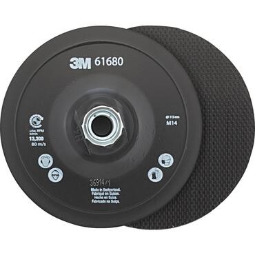 Hook and loop support disc with centre hole DH-AC